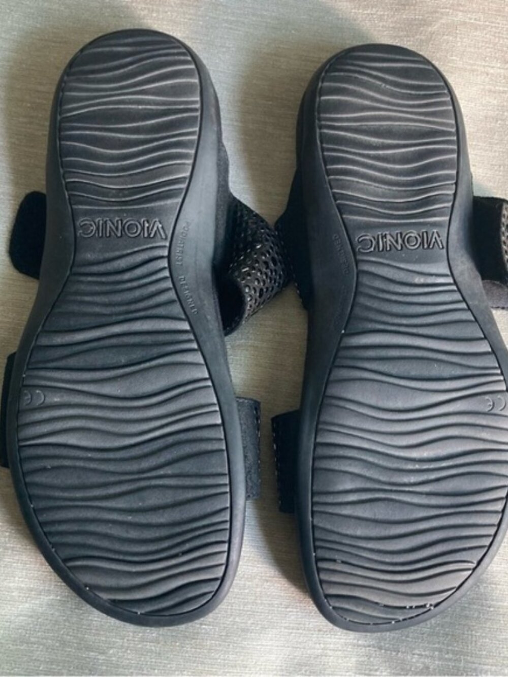 VIONIC Sz 8 Rest Samoa Studded Velcro Closure Adjustable Orthotic Insole Sandals - Picture 8 of 13